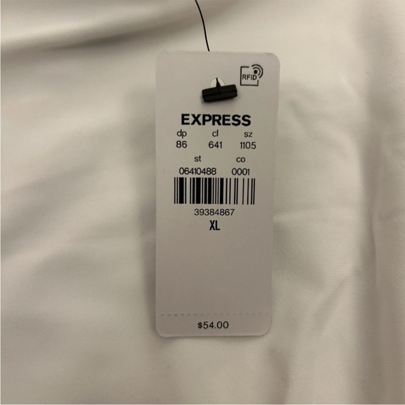 Express Women’s Tank Size XL Skimming Scoop Neck Double Strap Loop White NWT $54 - Picture 13 of 16